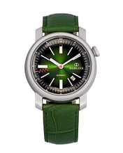 Load image into Gallery viewer, Sablier Emerald with green leather straps